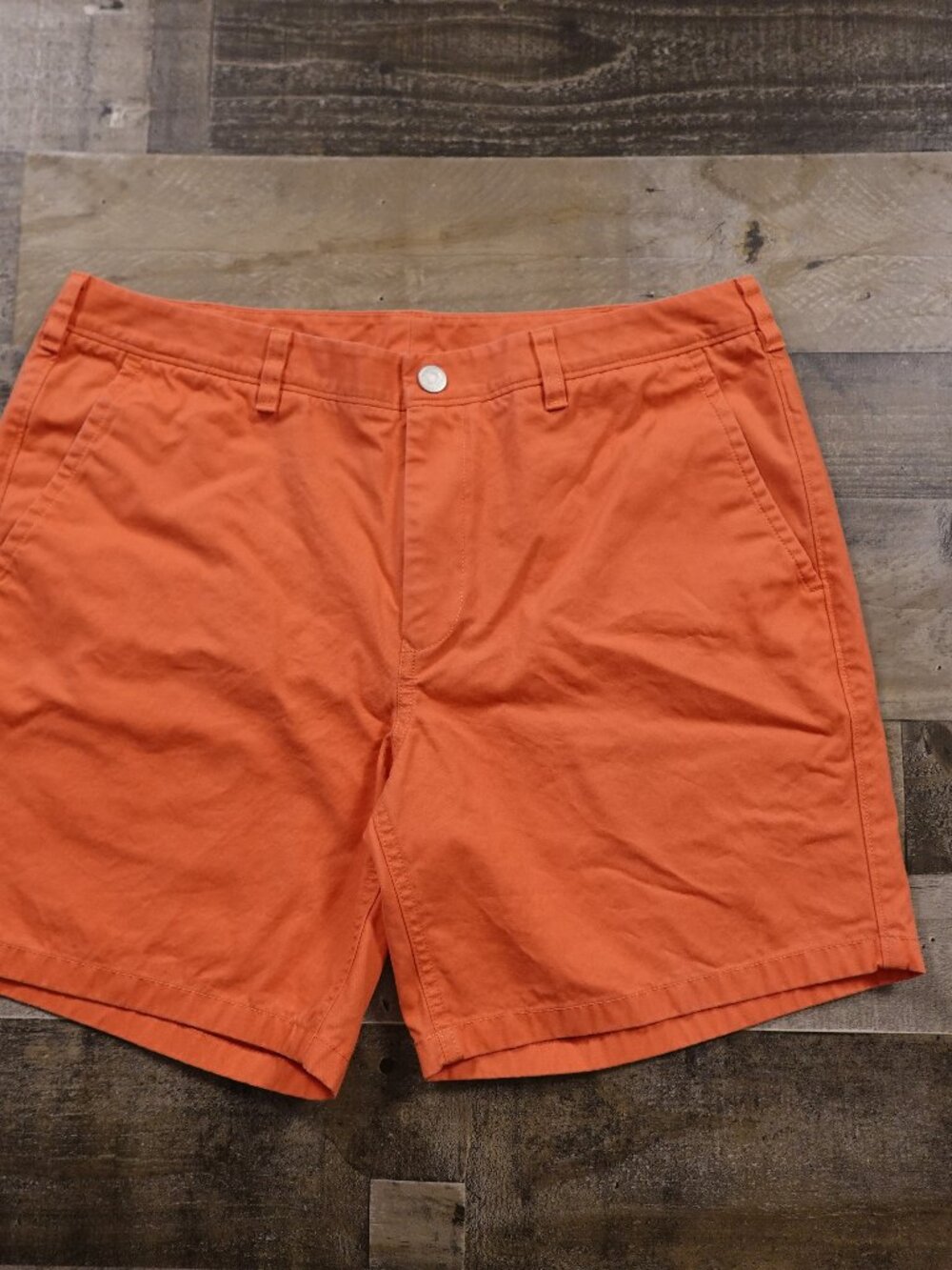Bonobos Washed Chino Shorts Men’s 36 Orange 7” Summer Casual